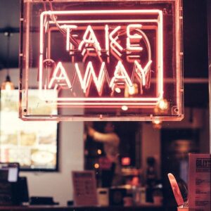 red Take Away neon signage